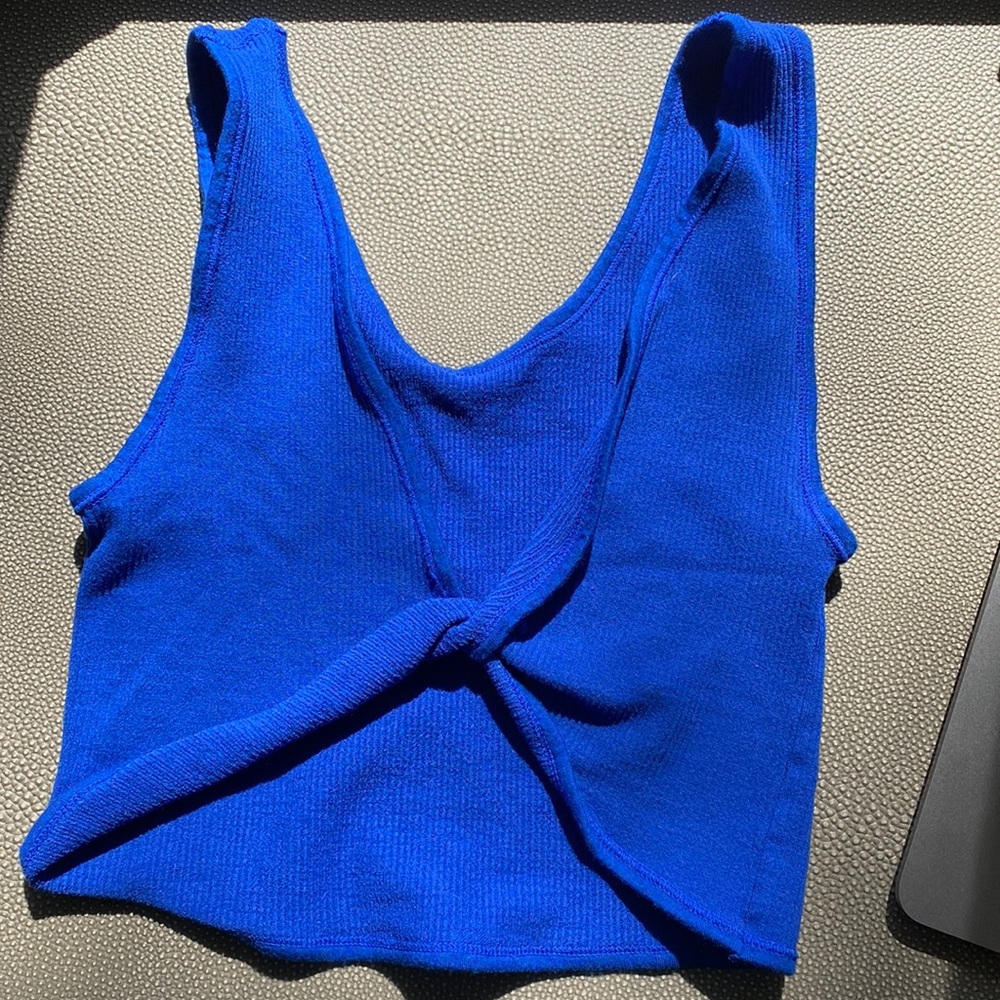 Urban Outfitters Out From Under Twist Front Top Royal Blue